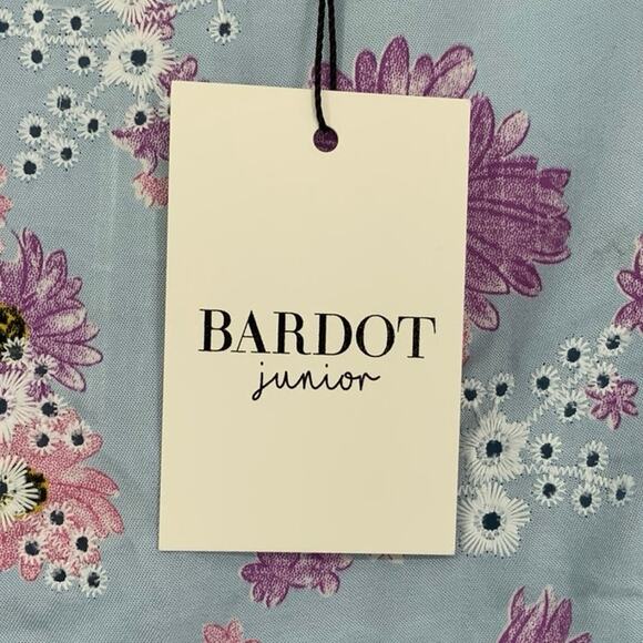 Bardot Junior Size 8 Blue Ella Broderie Dress Floral Embroidered Tiered I28-1 - Picture 7 of 10